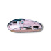 M9 Transparent Wireless USB + Bluetooth Rechargeable Mouse (Pink)